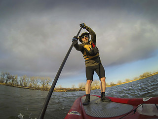 Image showing paddling stand up board