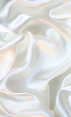 Image showing Smooth elegant white silk as background