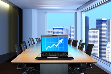 Image showing laptop in meeting room