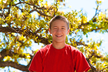 Image showing Teen boy happy and smiling