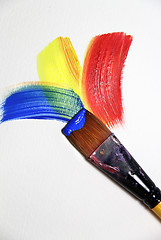 Image showing Vivid strokes and paintbrushes 