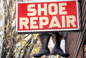 Image showing Shoe repair sign.