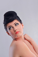 Image showing Beautiful Woman with  Luxury Makeup