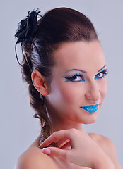 Image showing Beautiful Woman with  Luxury Makeup