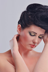 Image showing Beautiful Woman with  Luxury Makeup