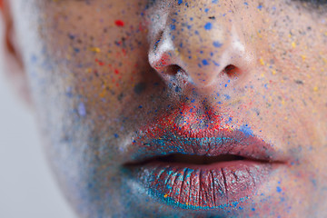 Image showing Beautiful Woman with  Luxury Makeup