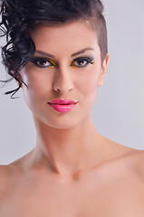 Image showing Beautiful Woman with  Luxury Makeup