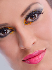 Image showing Beautiful Woman with  Luxury Makeup