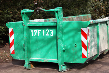 Image showing Green colored heavy dumper