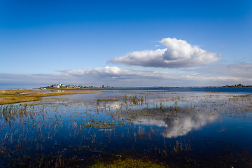 Image showing Monastery and Lake