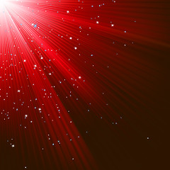 Image showing Christmas texture with stars and rays. EPS 8