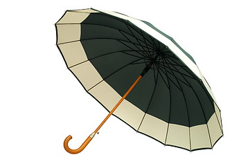 Image showing Green Umbrella on White Background