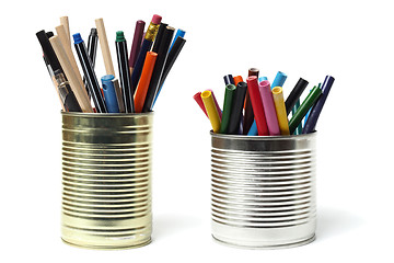 Image showing Upcycling, Writing Accessories in Tin Cans