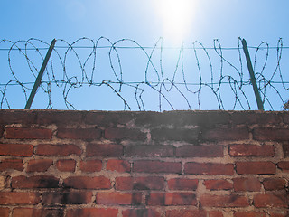 Image showing Barbed wire