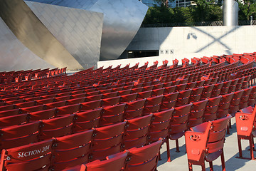 Image showing Empty stadium seats