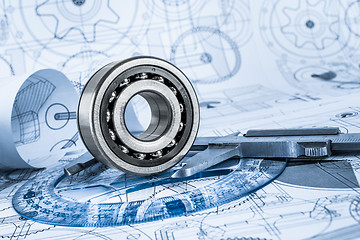 Image showing Technical drawings with the bearing