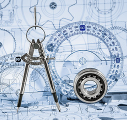 Image showing Technical drawings with the bearing