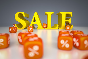 Image showing Sale sign with percentage dice