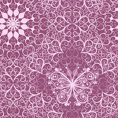 Image showing Vintage pink seamless pattern