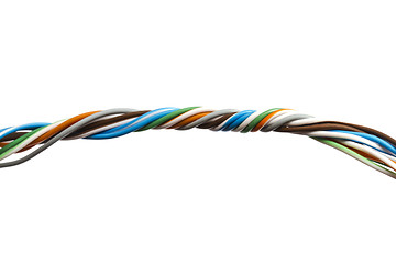 Image showing colorful electrical wire 