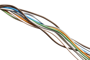 Image showing colorful electrical wire