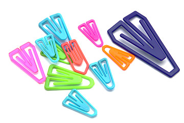 Image showing Colorful paper-clips