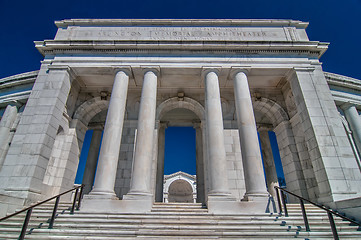 Image showing View  of the Memorial Amphitheater at arlington cemetery 