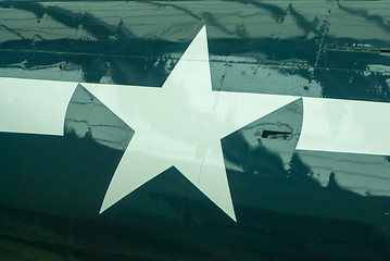 Image showing Tail of World War II Airplane - landscape