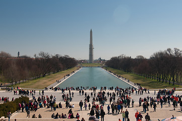 Image showing Washington Monument in spring, Washington DC United States