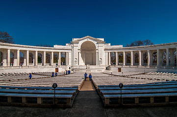 Image showing View  of the Memorial Amphitheater at arlington cemetery 