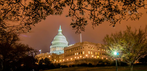 Image showing US Capitol Building in spring- Washington DC, United States