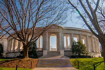 Image showing View  of the Memorial Amphitheater at arlington cemetery 