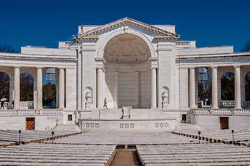 Image showing View  of the Memorial Amphitheater at arlington cemetery 