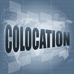 Image showing colocation - media communication on the internet