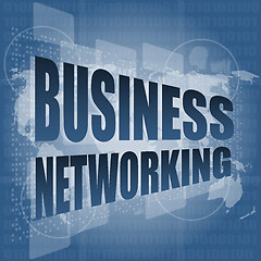 Image showing business networking icon on digital screen