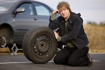 Image showing Tire change