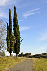 Image showing landscape amid the ruins in Georgia