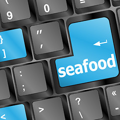 Image showing keyboard layout with sea food button