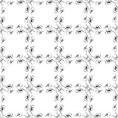 Image showing White flow background, seamless pattern