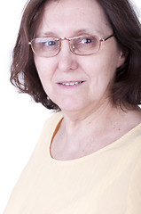 Image showing smiling senior woman with glasses