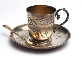 Image showing Antiquarian silver cup