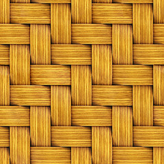 Image showing Seamless Texture of Wooden Rattan.