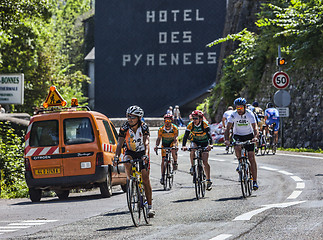 Image showing Amateur Cyclists on the Roads of Le Tour de France