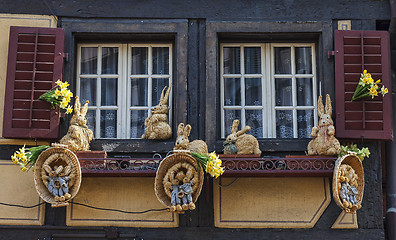 Image showing Window with Easter Decoration