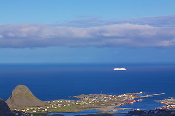 Image showing Sailing by norwegian coast