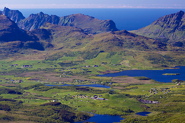 Image showing Lofoten from air