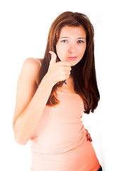 Image showing Girl with victory sign