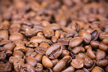 Image showing Roasted coffee beans background