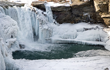 Image showing Icy waterfalls