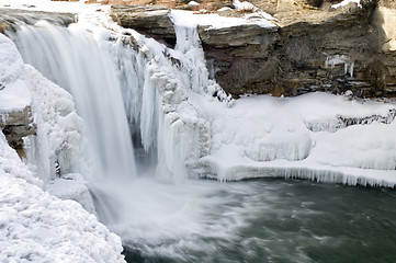 Image showing Icy waterfall